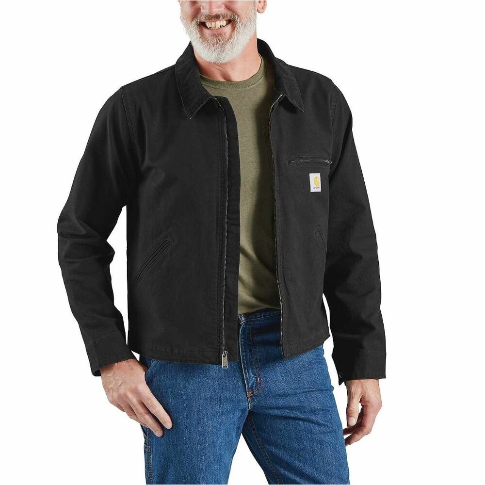 Carhartt Men's Rugged Flex Relaxed Fit Duck Detroit Jacket | Black | 3XL OJ6234 - Picture 7 of 11